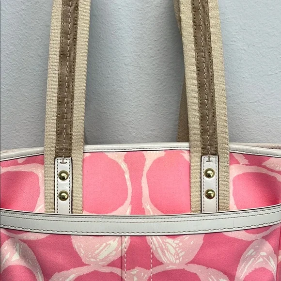 ⚜️Coach Signature Pink Canvas Tote Bag 💕 - Picture 5 of 11
